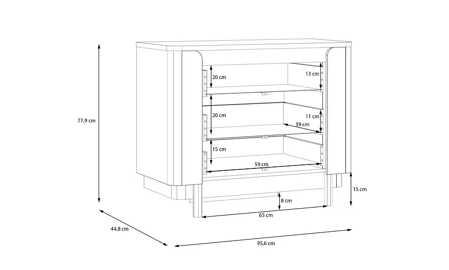 Комод 3ш Forte Meble Vodol VXLK212 - фото 8