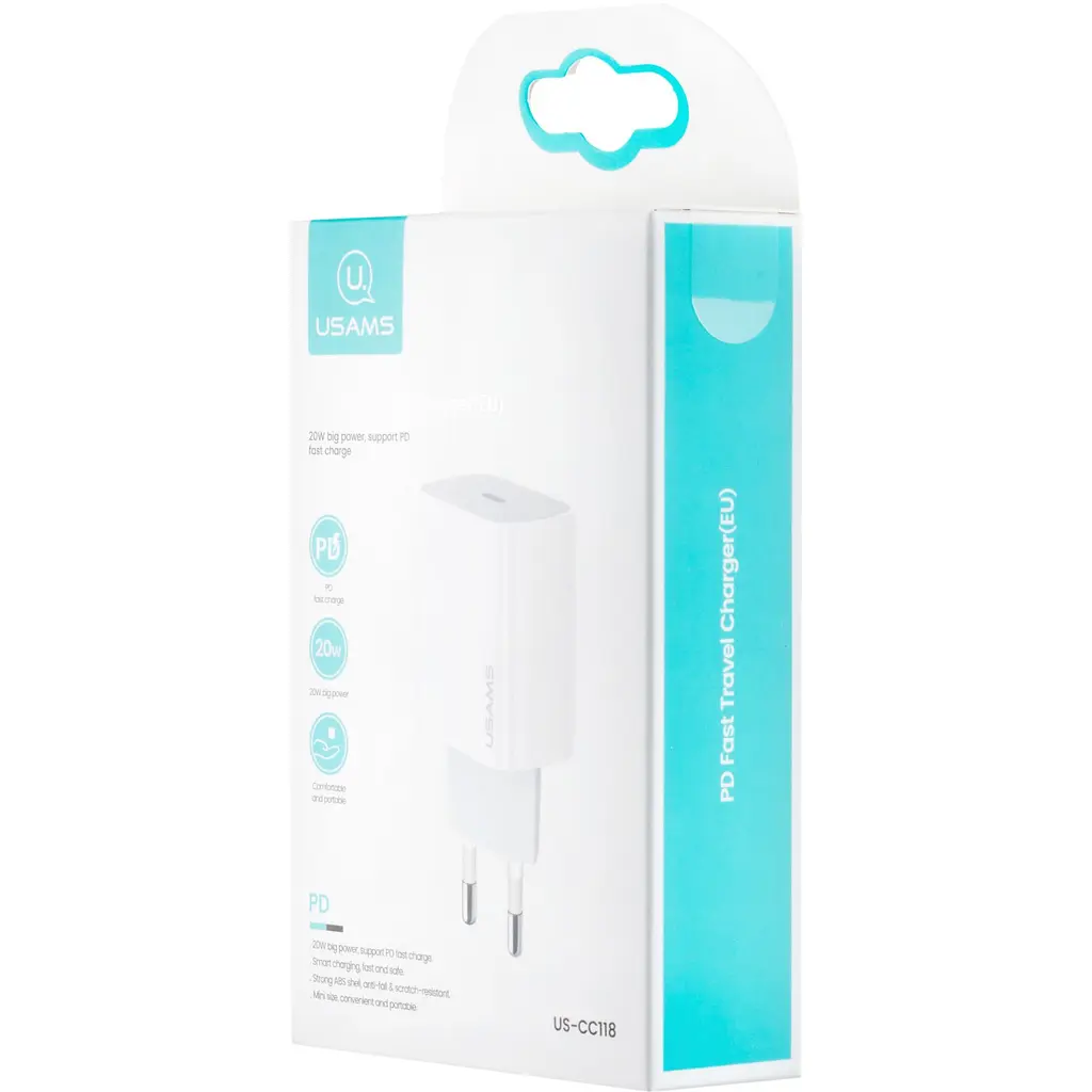Сетевое зарядное устройство Usams T34 US-CC118 20W White (CC118TC01) [160713] - фото 3