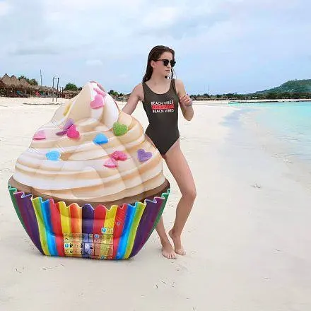 Надувний матрац-пліт Intex 58770 Cupcake Кекс 142x135 см (1132183972) - фото 2