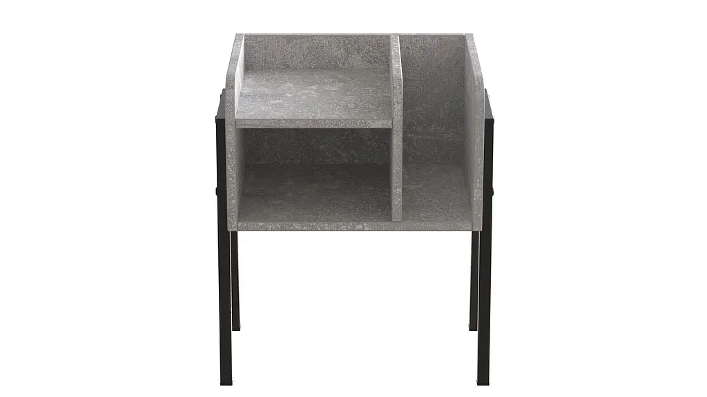 Тумба модульная Ferrum-decor Амели 540x450x320 металл Черный ДСП Бетон 16 мм (FRD-103010) - фото 3