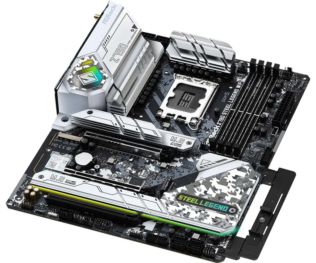 Материнська плата AsRock Z790 Steel Legend WiFi (Z790 STEEL LEGEND WIFI) (Socket 1700, Intel Z790, ATX) Б/в - фото 3