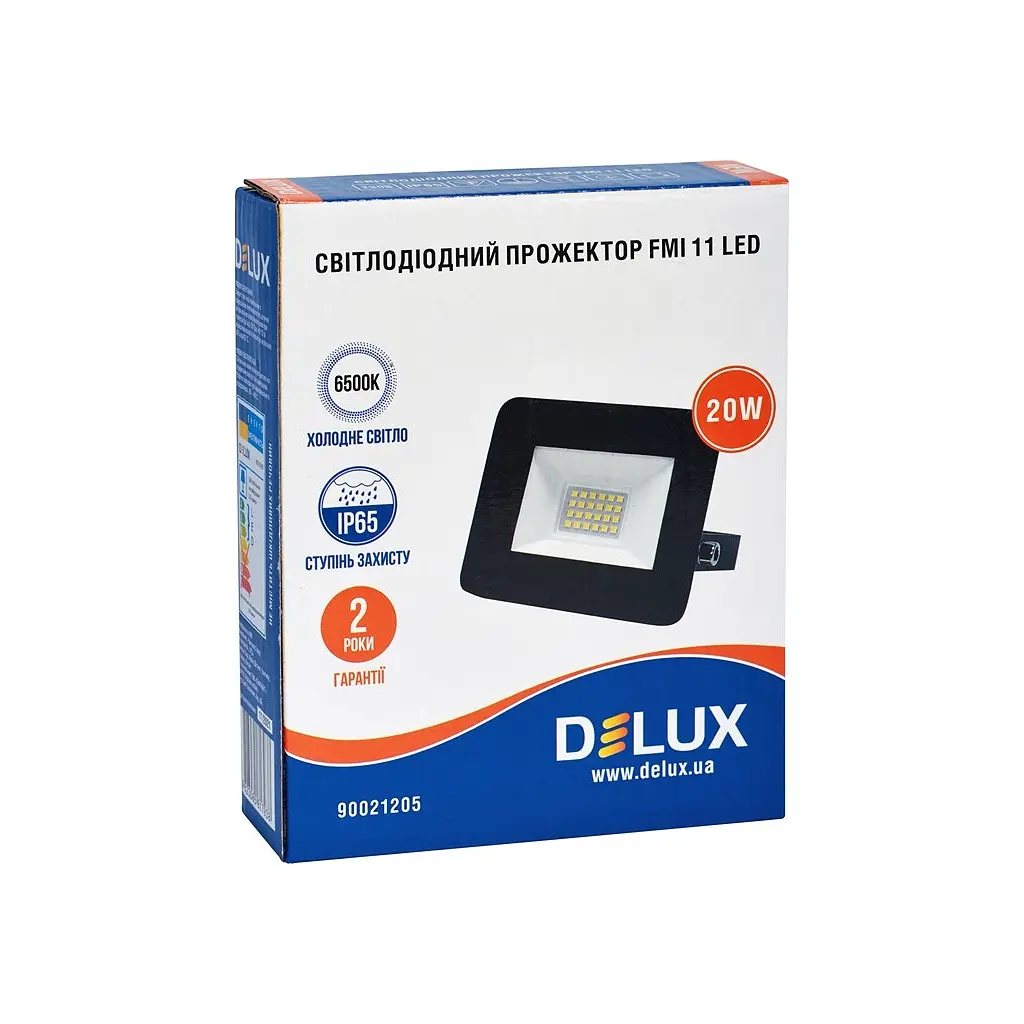 Прожектор Delux FMI 11 LED 20Вт 6500K_IP65 (90021205) - фото 2