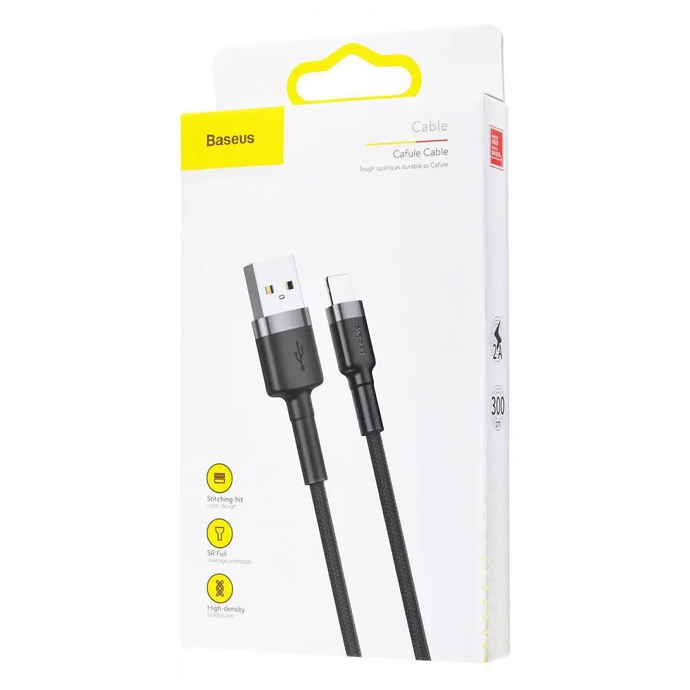 Кабель Baseus Cafule Lightning Cable 2A (3m) red (CALKLF-R09) - фото 6
