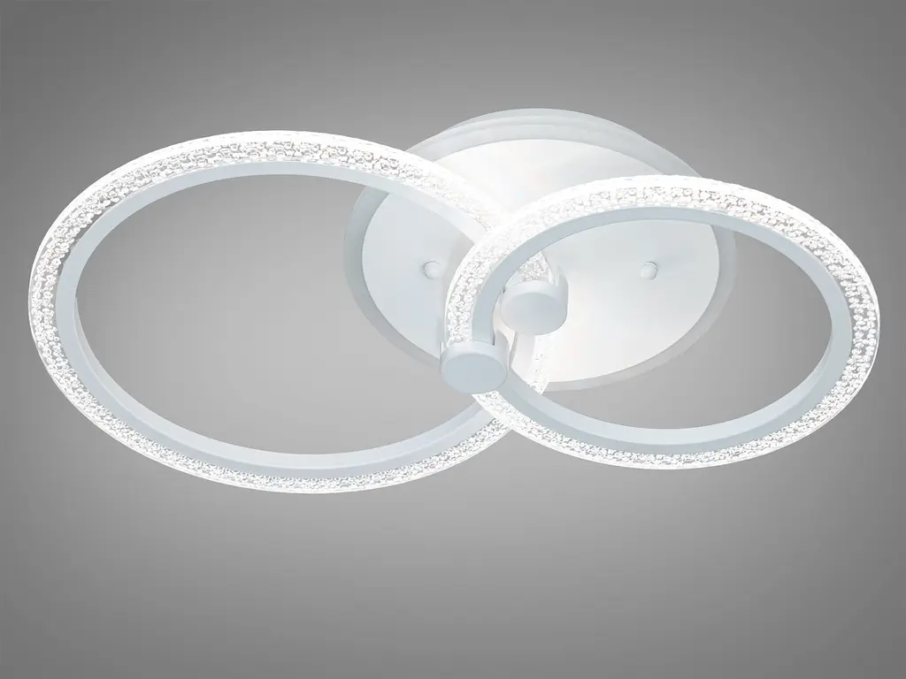 Люстра стельова LED Diasha A8180/2WH, 55W, 4100K, білий метал, сучасний стиль для дому - фото 3