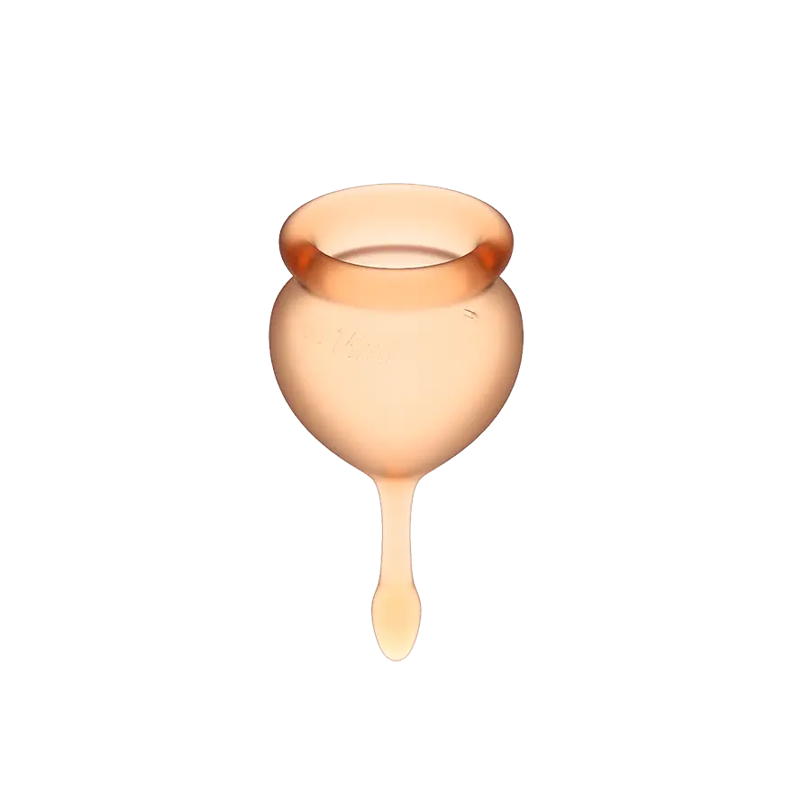 Набір менструальних чаш Satisfyer Feel Good 2 шт. помаранчевий - фото 3