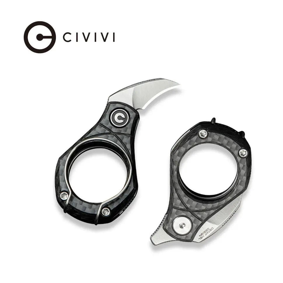 Ніж складаний кишеньковий Civivi Pyrus (1.6 см) 14C28N/карбоновий Fiber темно-сірий - фото 9