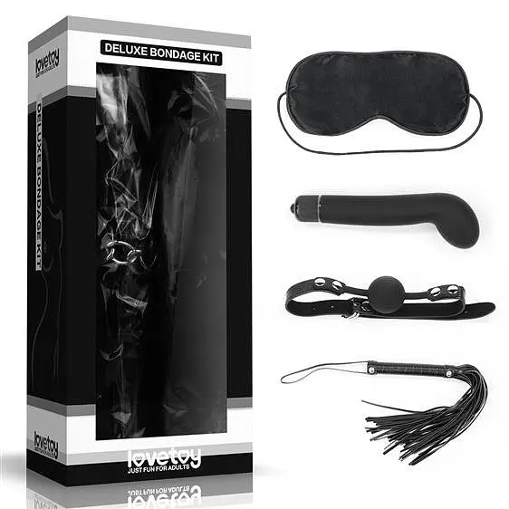 Набір БДСМ - Deluxe Bondage Kit (маска, вібратор, кляп, флогер) - фото 6