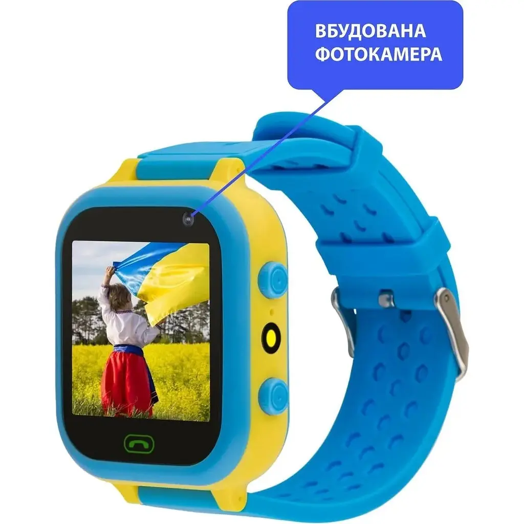 Smart Watch AmiGo GO009 GLORY Camera+LED WIFI Blue-Yellow UA UCRF - фото 5