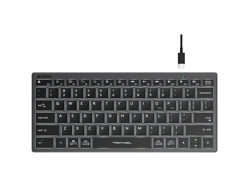Клавіатура A4Tech Fstyler FX61 Gray - фото 2