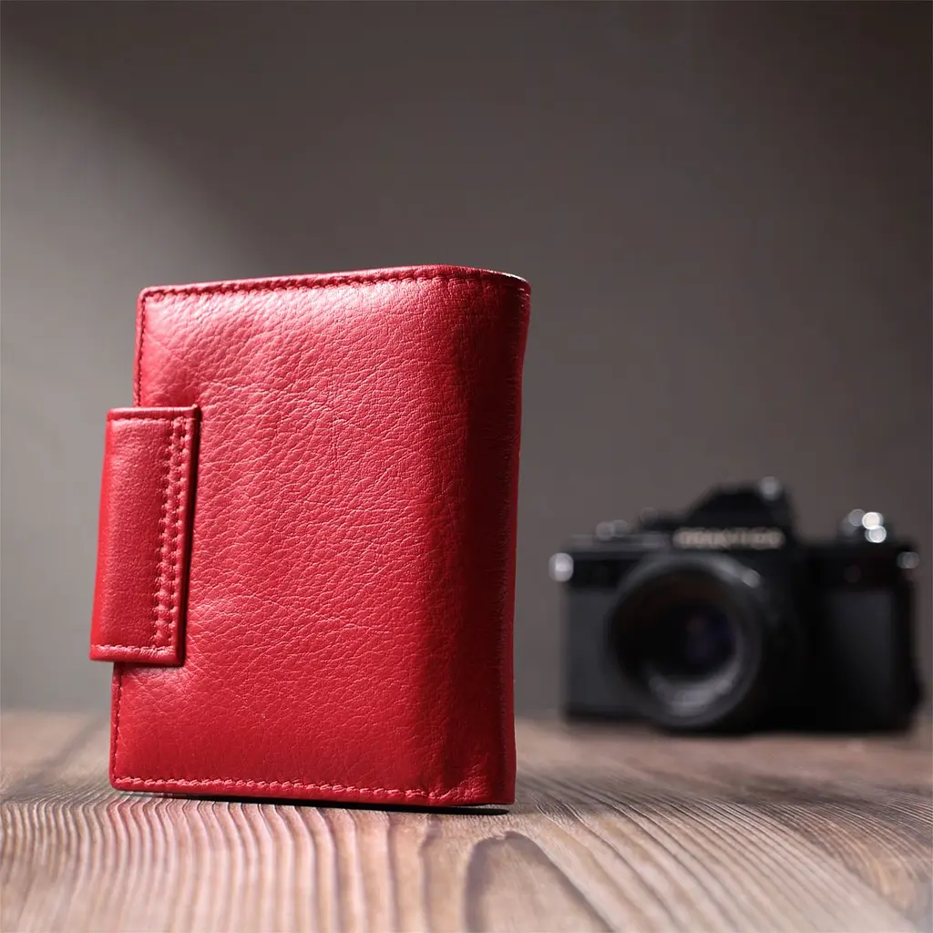 Жіночий гаманець вертикального формату із натуральної шкіри ST Leather 22704 червоний - фото 10