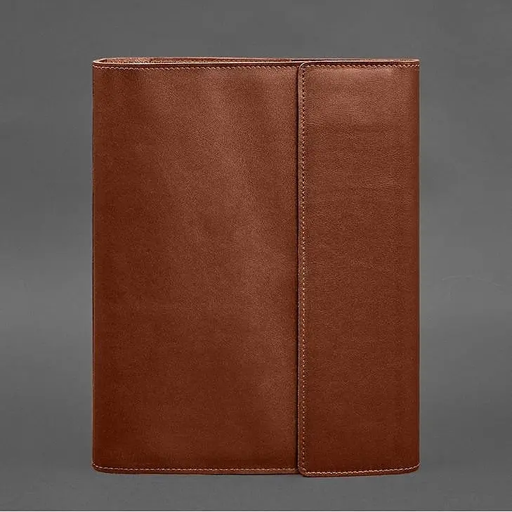 Кожаная папка для документов "Семейная" А4 Светло-коричневая - фото 6