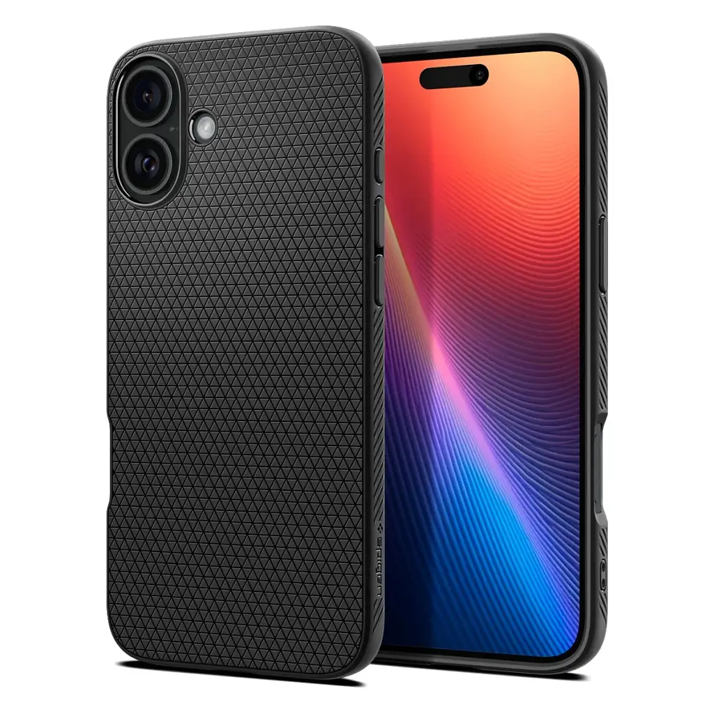 Чохол-накладка Spigen Liquid Air для Apple iPhone 16 Plus Matte Black (ACS08066) - фото 3