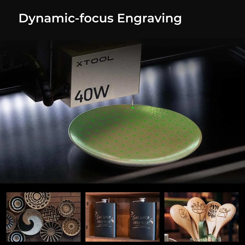 Лазерний гравірувальний верстат 2-в-1 xTool S1 40W All-in-One Kit (S1-AIOB) Black - фото 14