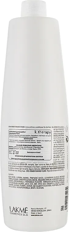 Кондиціонер Lakme K.Therapy Repair Conditioning Fluid, для сухого волосся, живильний, 1000 мл - фото 2