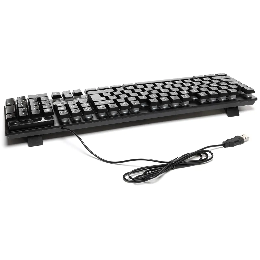 Клавіатура Hölmer K-01GS RGB-підсвічування USB UA чорна (K-01GS) - фото 5