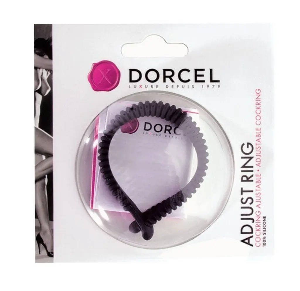 Еластичне ерекційне кільце Dorcel Adjust Ring чорний - фото 2