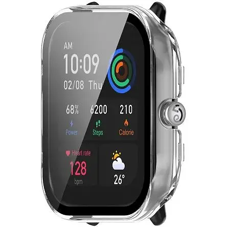 Чехол-накладка DK Пластик Gloss Glass Full Cover для Xiaomi Amazfit GTS 4 mini (clear) - фото 3