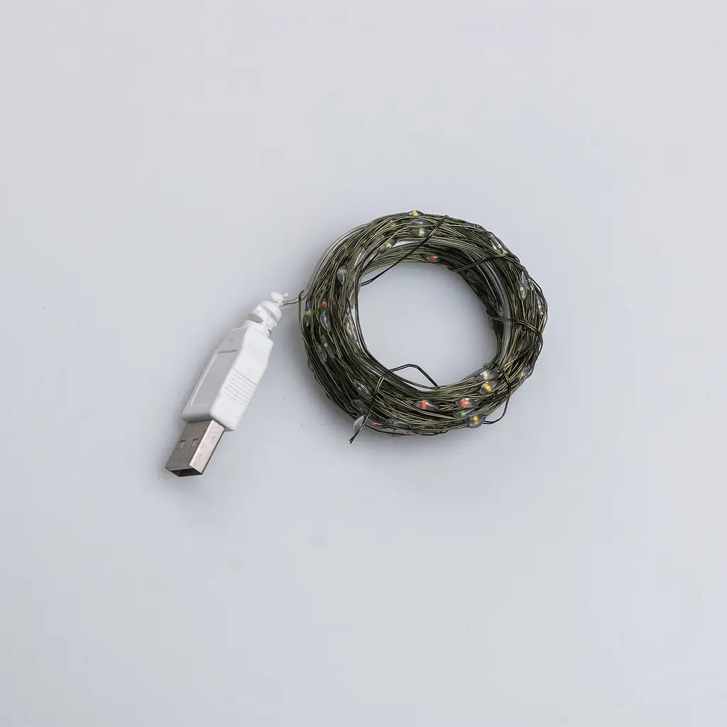 Гірлянда Роса нитка 200 LED довжина 20 м від USB зелена, мультиколор GarlandoPro USB200L20MGML - фото 18