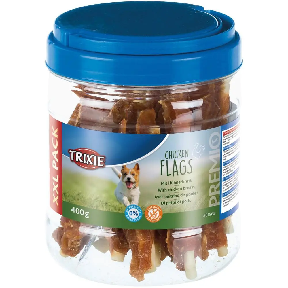 Ласощі Trixie Premio Chicken Flags для собак куряче філе банку 400 г (арт.31588)