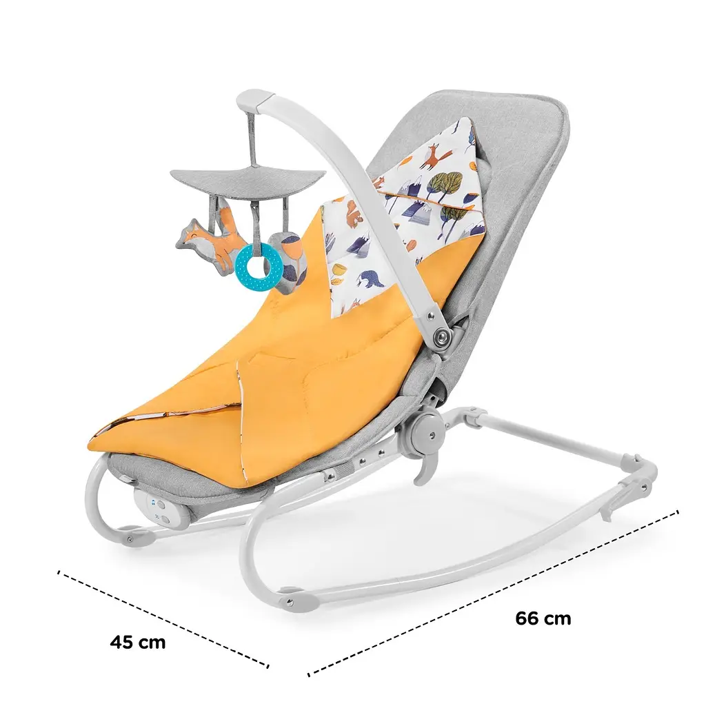 Шезлонг-качалка Kinderkraft Felio 2 Forest Yellow (5902533921102) - фото 14
