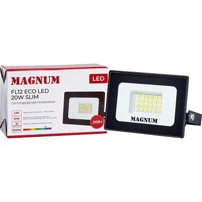 Прожектор Magnum FL12 ECO LED 20Вт slim 6500К IP65 (90022011) - фото 4