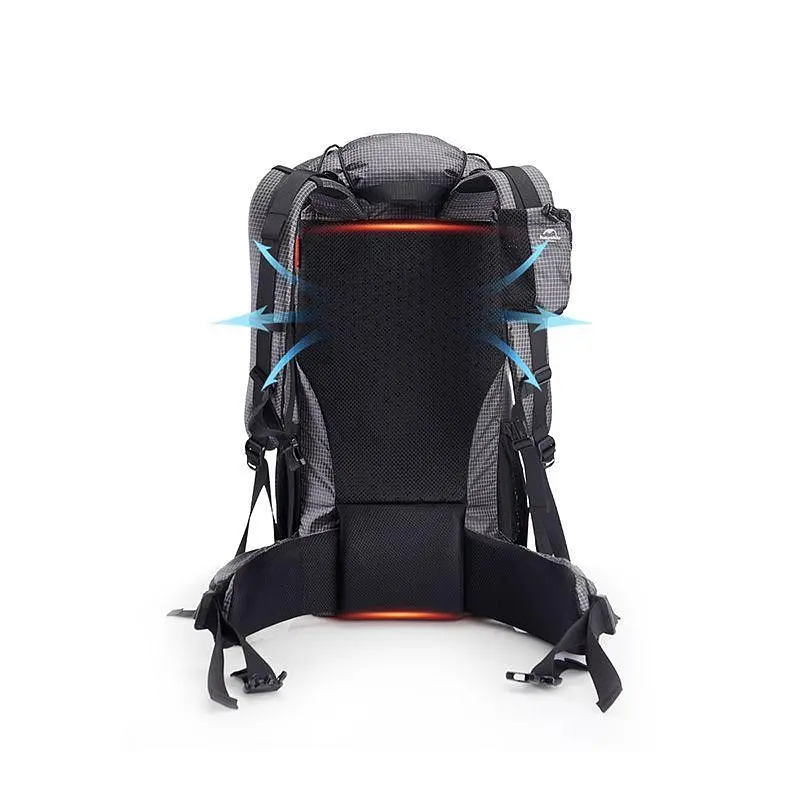 Рюкзак туристичний Naturehike Rock NH19BP095, 60+5 л, графіт в клітинку - фото 4