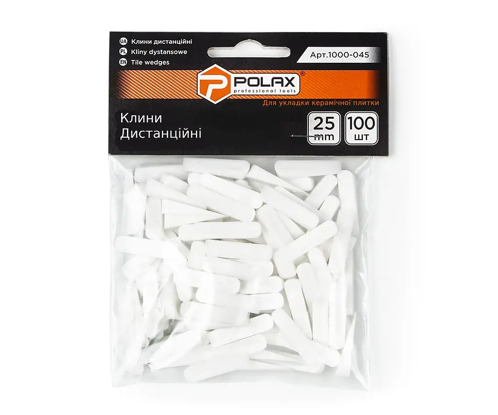 Клини для плитки Polax дистанційні 25 мм, 100 шт. (1000-045) - фото 2