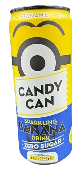 Газований напій Candy Can Minion Sparkling Banana Drink Zero Sugar 330 мл - фото 2