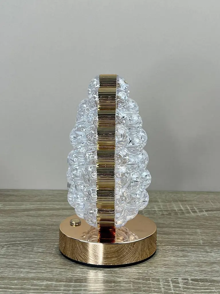Декоративна LED-лампа Pine Cone PC-8213 акумуляторна настільна з кришталевим ефектом і сенсорним керуванням 3 режими - фото 5