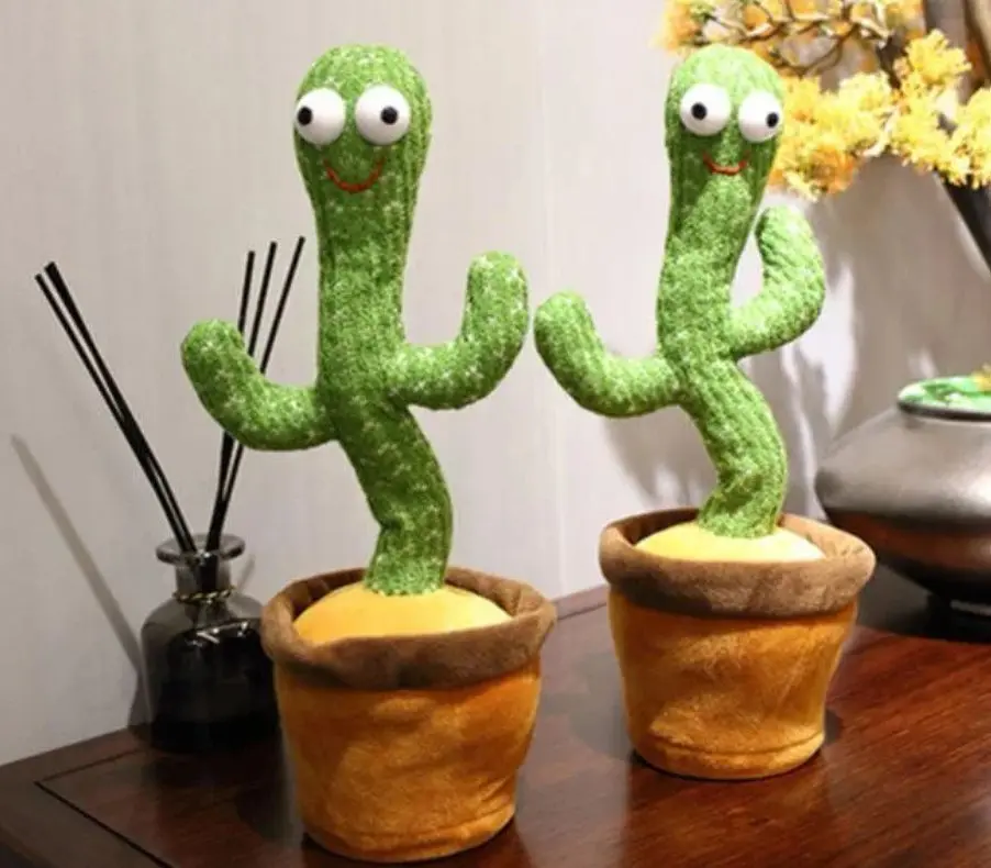 Танцюючий та співаючий кактус Dancing Cactus на 120 пісень з підсвічуванням Зелений - фото 5
