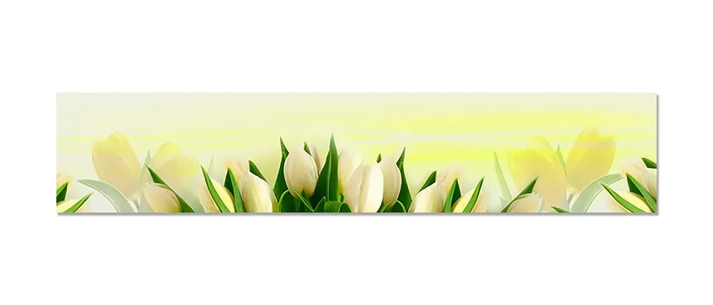 Вініловий кухонний фартух Весняні Тюльпани наклейка для кухні ПВХ квіти Жовтий 60х300 см Happy Pocket Z181595 - фото 7