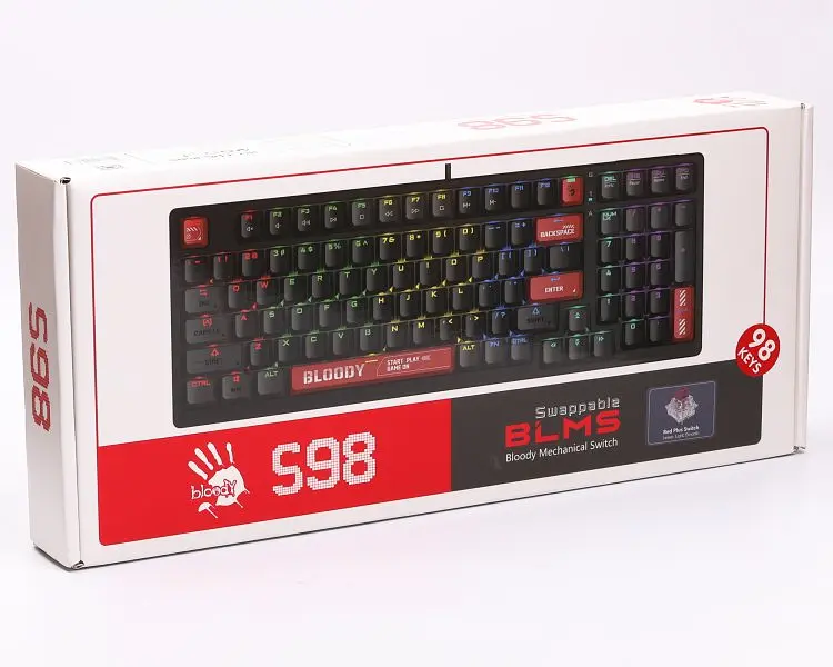 Клавіатура A4Tech S98 Bloody Red - фото 10