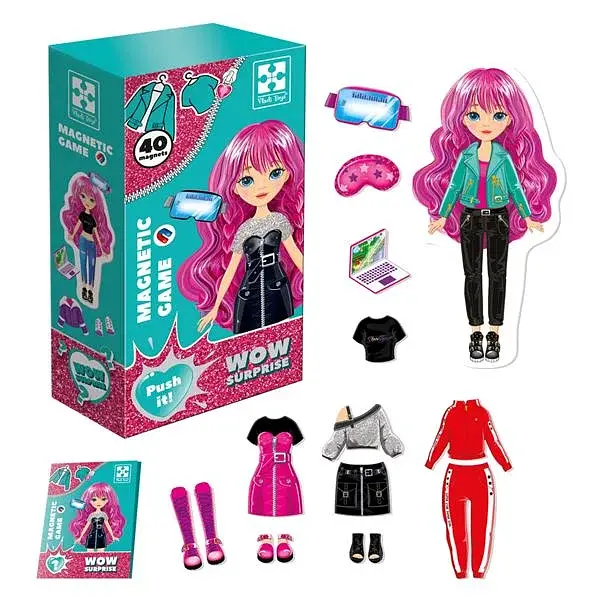 Магнітна гра Vladi Toys Одягни геймерку з 40 магнітами і лялькою для дітей 3-6 років - фото 2