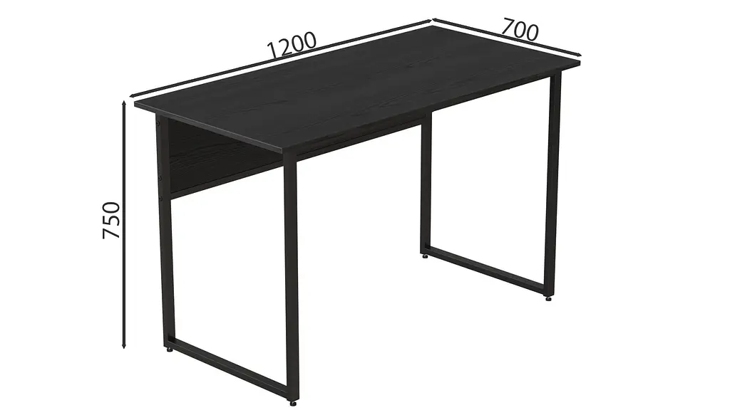 Компьютерный стол Коди 75x120x70 черный ДСП Сосна Кембра 16мм FRD-103775 - фото 2