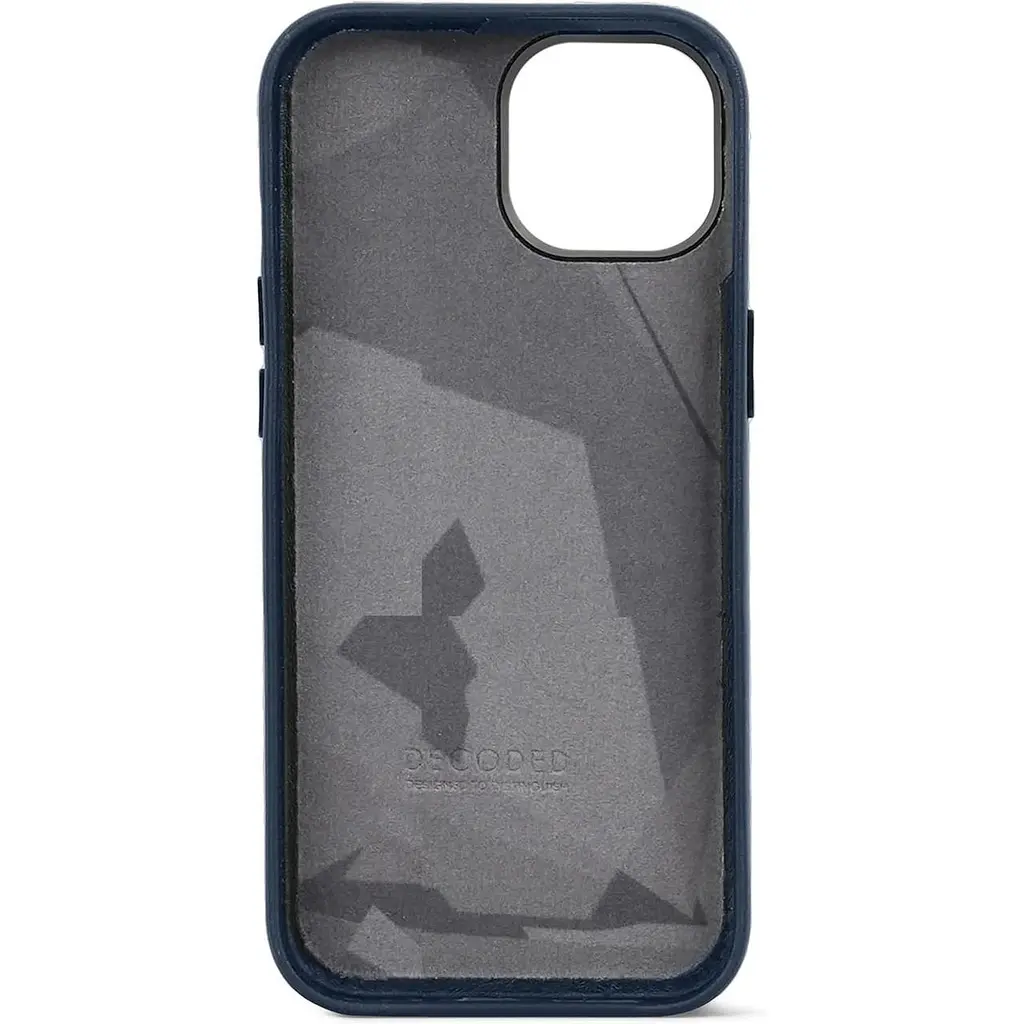 Оригінальний шкіряний чохол Decoded Leather Case MagSafe для Apple iPhone 13 (6.1") Matt Navy Blue - фото 4