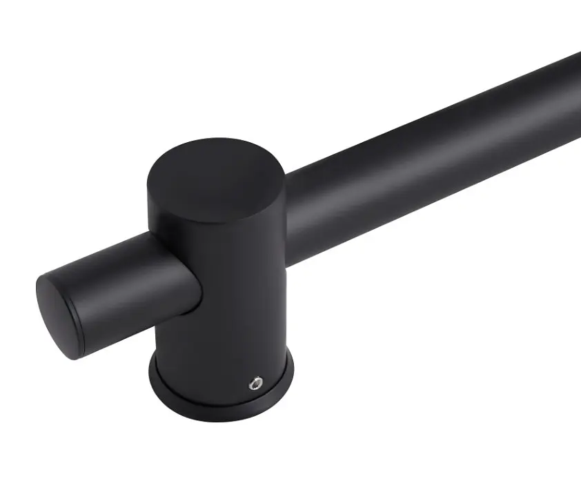 Душова стійка Qtap з тримачем універсальна Lepit, Matt Black, 665 мм, прямокутна QTLEP82103OB - фото 2