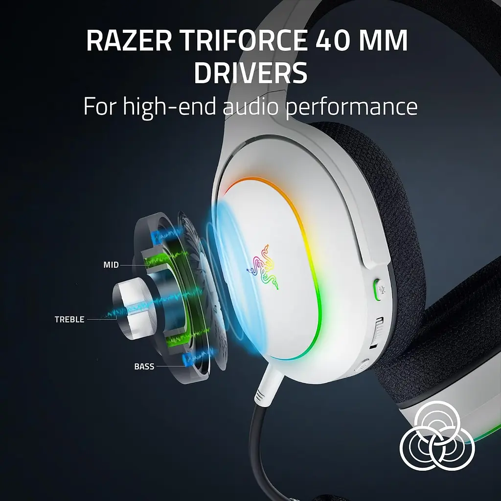 Гарнітура ігрова Razer Barracuda X Chroma BT/WL RGB білий (RZ04-05220200-R3M1) - фото 5