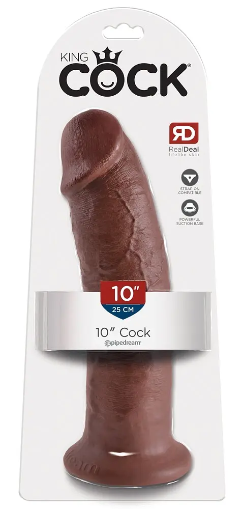 Фалоімітатор Pipedream Cock 10 Inch, 25.4 см (коричневий) - фото 5