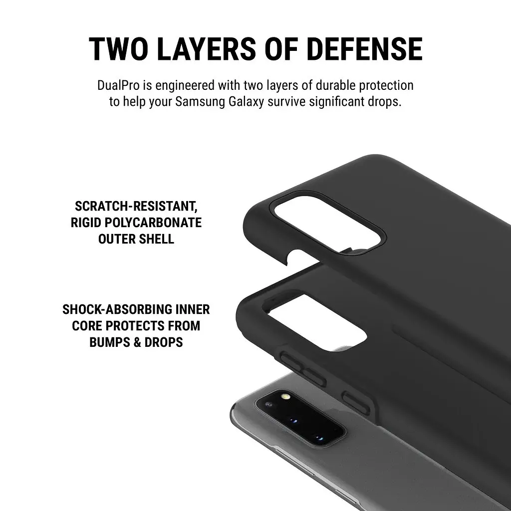 Протиударний подвійний чохол Incipio DualPro SA-1056-BLK для Samsung Galaxy S20 5G UW Verizon (6.2") Black - фото 8