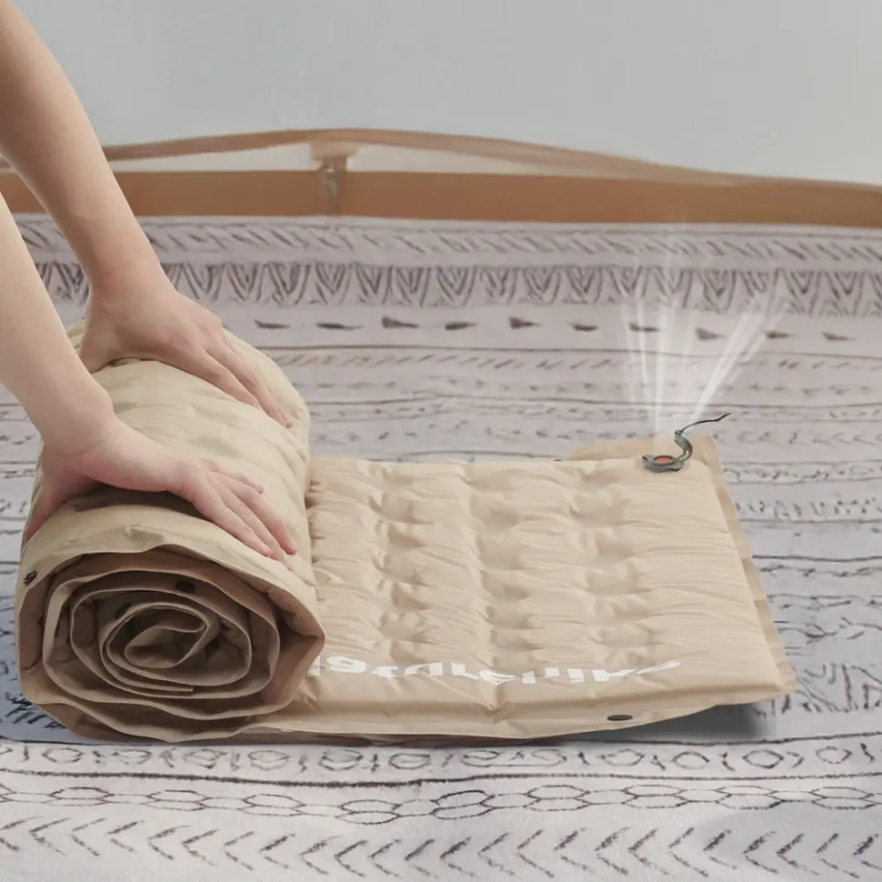 Коврик надувной с подушкой Naturehike CNK2550WS025 60мм Зеленый - фото 6