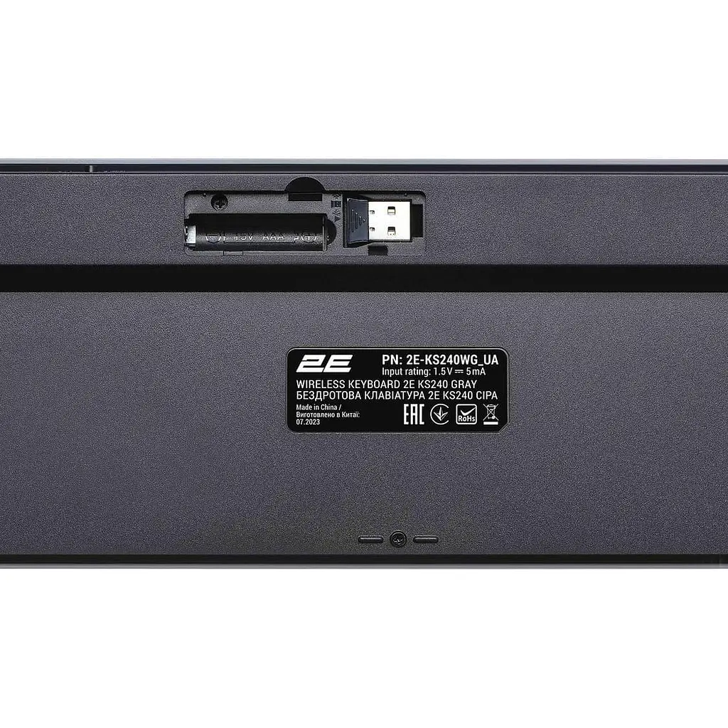 Клавіатура 2E KS240 Wireless Ukr (2E-KS240WG) Gray (2E-KS240WG_UA) - фото 7