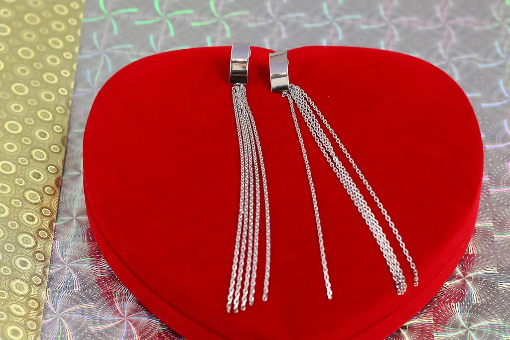 Сережки гвоздики Xuping Jewelry весняні струмки 12 см сріблясті - фото 2
