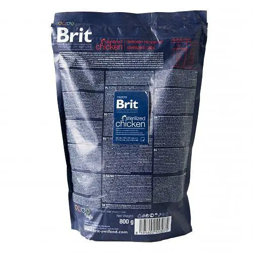 Сухий корм Brit Premium Cat by Nature Sterilised для стерилізованих кішок, з куркою, 800 г - фото 3