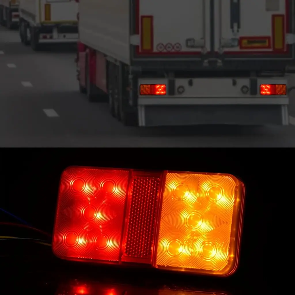 Задній ліхтар LED прямокутний 10LED 12-24V 150 х 80 х 30 мм 2 шт. (BL-64910) - фото 4