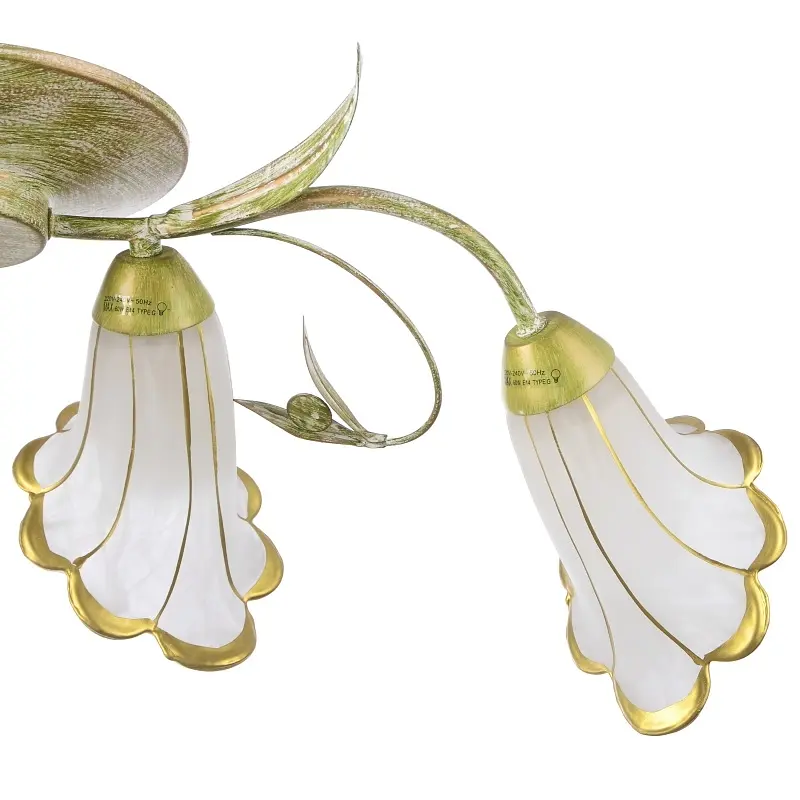 Люстра потолочная Brille флористика E14 60W GR (LK-208S/4) - фото 2