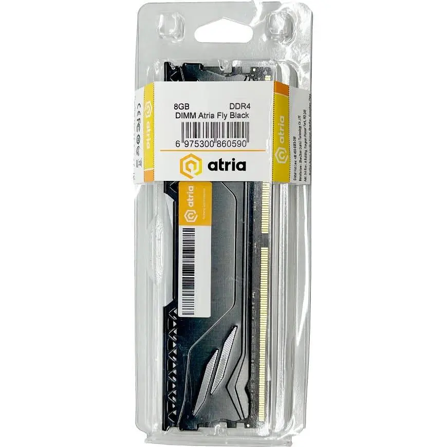 Модуль пам'яті ATRIA DDR4 8Gb 3200MHz Fly Black UAT43200CL18B/8 (UAT43200CL18B/8) - фото 3