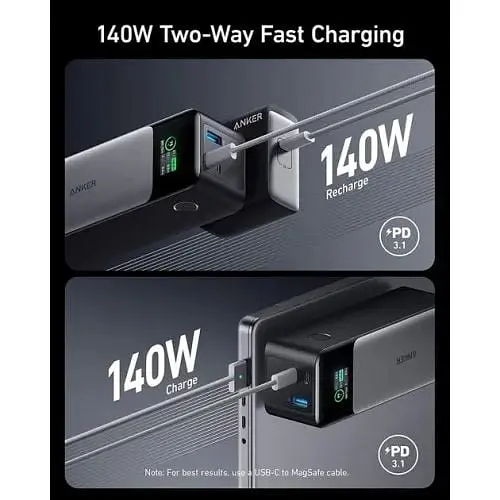 Зовнішній акумулятор Anker 737 Powercore 24000 мАг 140W (A1289) - фото 4