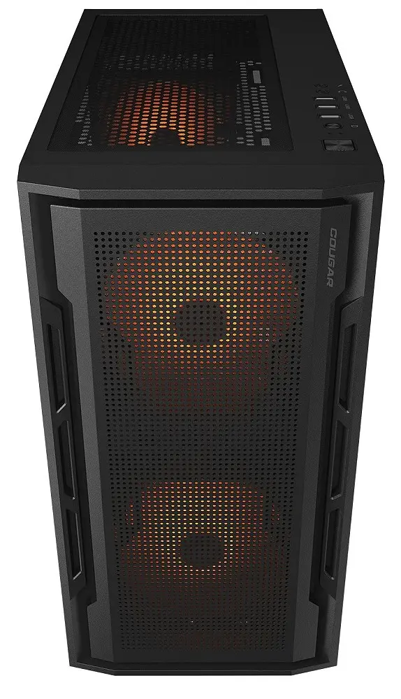 Корпус Cougar Uniface Mini RGB Black без БЖ Mini Tower для Micro ATX / Mini ITX 2xUSB 3.0 / 1xUSB 2.0 макс. CPU - 160 мм / VGA - 340 мм 2x140 мм ARGB + 1x120 мм ARGB бічна панель із загартованого скла вбудований ARGB Hub - фото 3