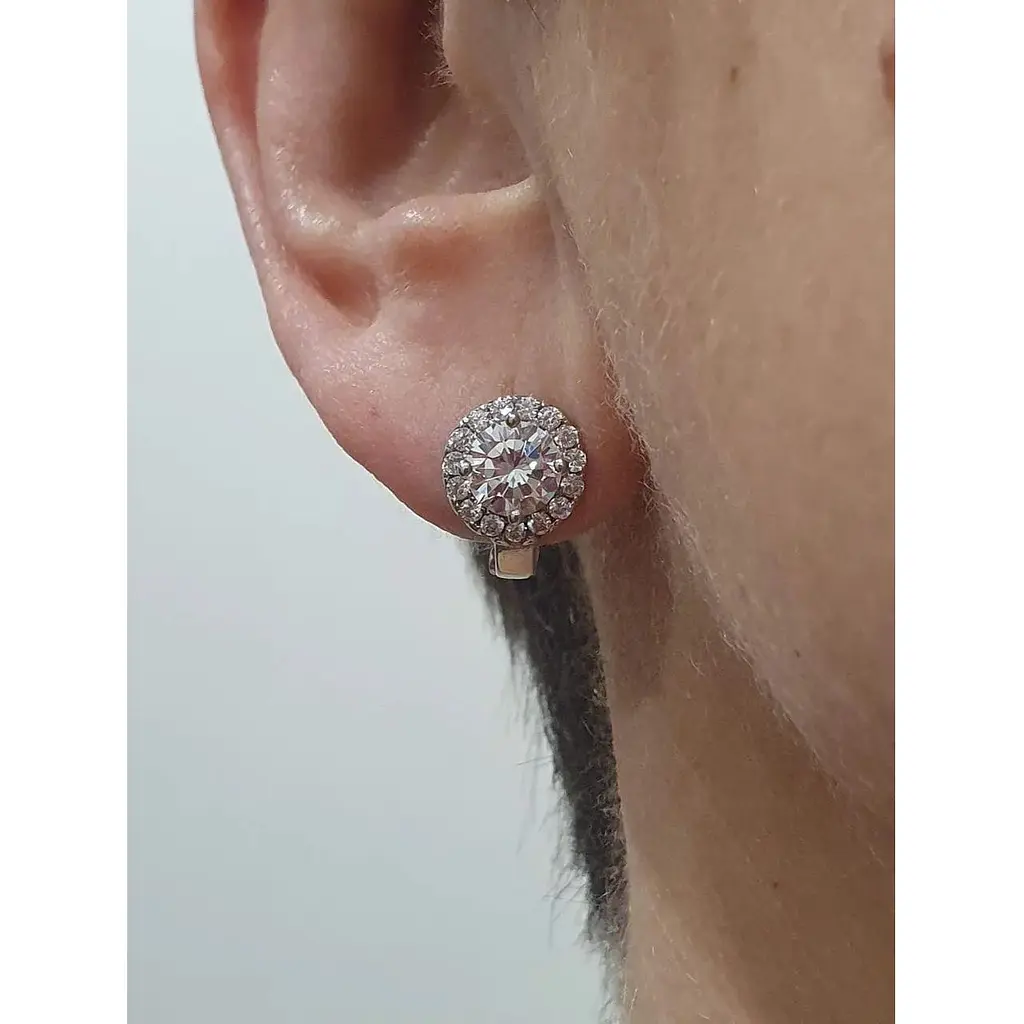 Срібні сережки TOP Silver з фіанітами. 9520100Б - фото 2