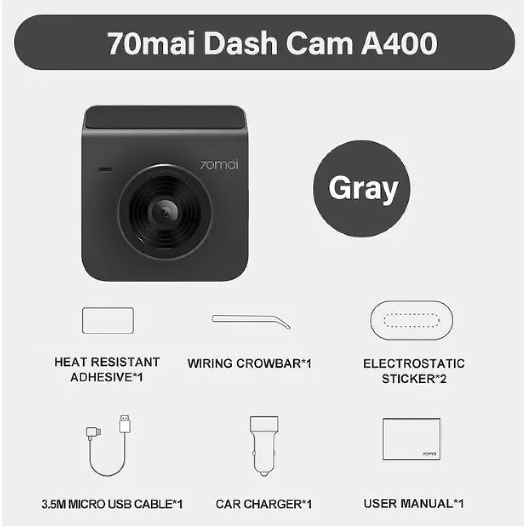 Автомобильный видеорегистратор 70mai Smart Dash Cam A400 Grey (MIDRIVE A400) [56819] - фото 4